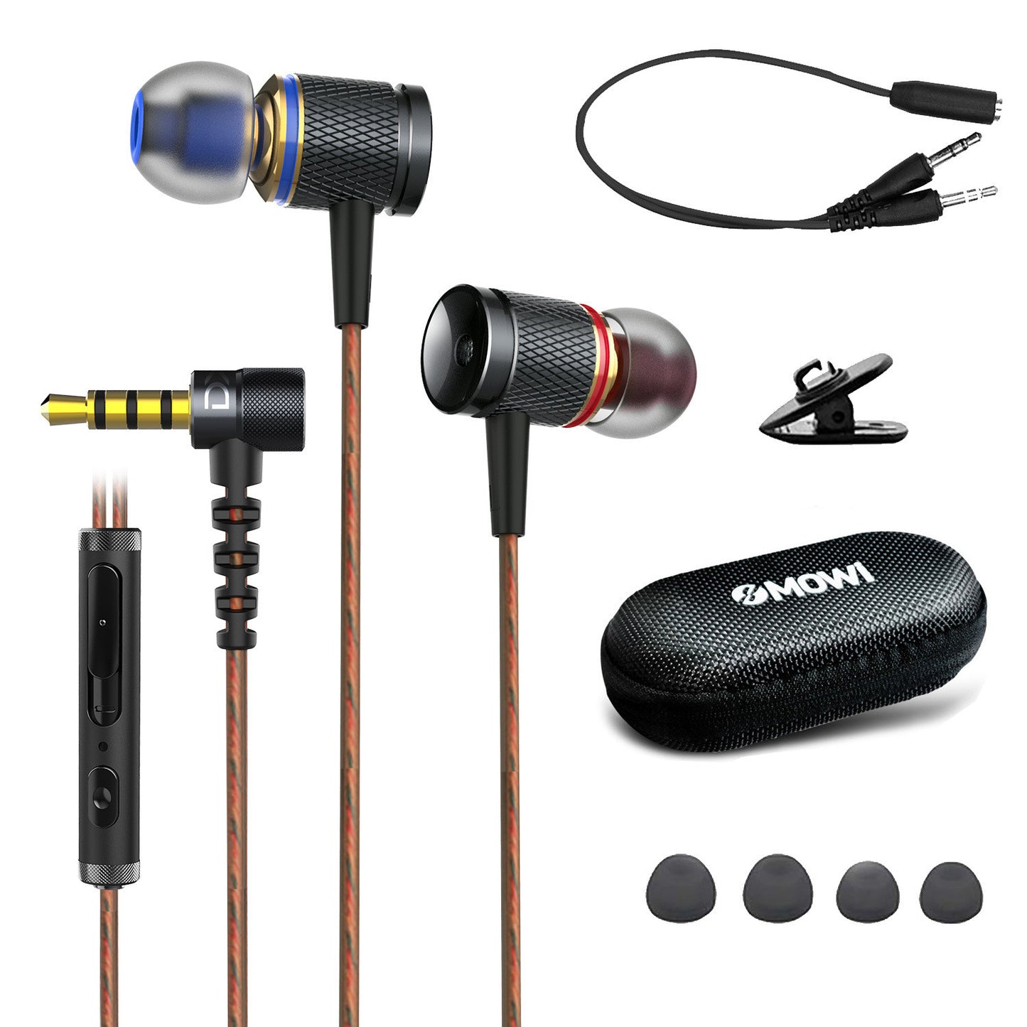 Bass stereo remote headset